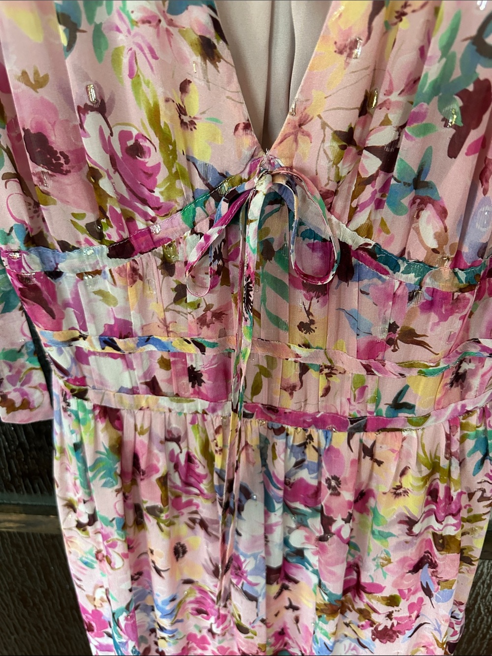 Shoshanna Zahra Floral Pink Sleeveless Maxi Dress size 8. - Picture 10 of 16